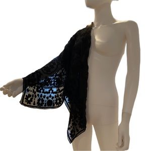 FRENCH CHIFFON & VELVET SCARF